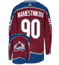 Men Colorado Avalanche 90 Vladislav Namestnikov Red Adidas Jersey