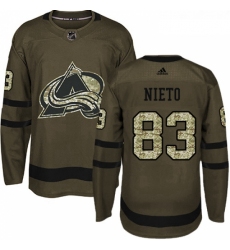 Youth Adidas Colorado Avalanche 83 Matt Nieto Premier Green Salute to Service NHL Jersey 