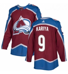 Youth Adidas Colorado Avalanche 9 Paul Kariya Authentic Burgundy Red Home NHL Jersey 