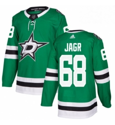 Mens Adidas Dallas Stars 68 Jaromir Jagr Premier Green Home NHL Jersey 