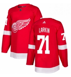 Mens Adidas Detroit Red Wings 71 Dylan Larkin Premier Red Home NHL Jersey 