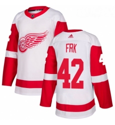 Womens Adidas Detroit Red Wings 42 Martin Frk Authentic White Away NHL Jersey 