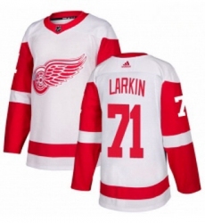 Youth Adidas Detroit Red Wings 71 Dylan Larkin Authentic White Away NHL Jersey 