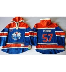 Edmonton Oilers #57 David Perron Light Blue Sawyer Hooded Sweatshirt Stitched NHL Jersey