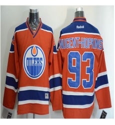 Edmonton Oilers #93 Nugent-Hopkins Orange Stitched NHL Jersey