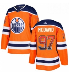 Mens Adidas Edmonton Oilers 97 Connor McDavid Authentic Orange Drift Fashion NHL Jersey 