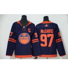 Oilers 29 Connor McDavid Navy Women 50th Anniversary Adidas Jersey