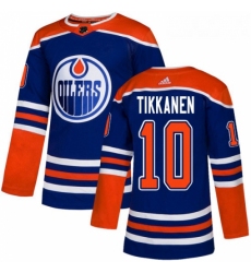 Youth Adidas Edmonton Oilers 10 Esa Tikkanen Authentic Royal Blue Alternate NHL Jersey 