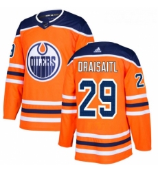 Youth Adidas Edmonton Oilers 29 Leon Draisaitl Authentic Orange Home NHL Jersey 