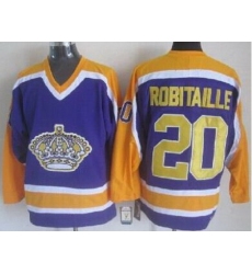 Los Angeles Kings #20 Luc Robitaille Purple CCM NHL Jerseys