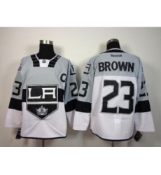 NHL los angeles kings #23 brown stadium white-grey jerseys