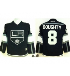 Kids Los Angeles Kings 8 Drew Doughty Black NHL Jerseys