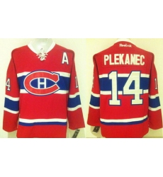 Canadiens  #14 Tomas Plekanec Stitched Red New CH NHL Jersey