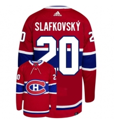 Men Montreal Canadiens 20 Juraj Slafkovsky Red Stitched Jersey