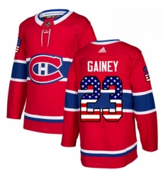 Mens Adidas Montreal Canadiens 23 Bob Gainey Authentic Red USA Flag Fashion NHL Jersey 