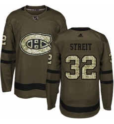 Mens Adidas Montreal Canadiens 32 Mark Streit Premier Green Salute to Service NHL Jersey 