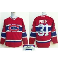 Montreal Canadiens #31 Carey Price Red Autographed Stitched NHL