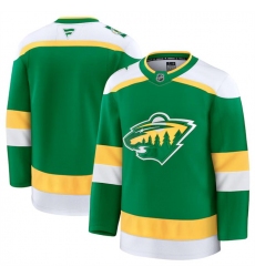 Men Minnesota Wild Blank Green 2024 25 Alternate Stitched Hockey Jersey