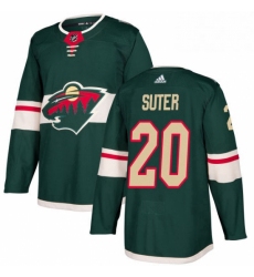 Mens Adidas Minnesota Wild 20 Ryan Suter Authentic Green Home NHL Jersey 