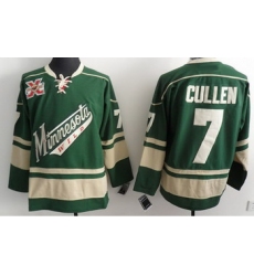 Minnesota Wild 7 Cullen Green Jerseys 10th Anniversary Mark