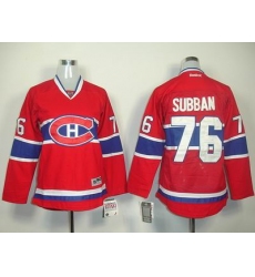 Women Montreal Canadiens #76 P.K. Subban red Jerseys1