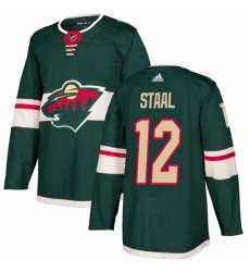 Youth Adidas Minnesota Wild 12 Eric Staal Premier Green Home NHL Jersey 