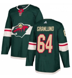 Youth Adidas Minnesota Wild 64 Mikael Granlund Premier Green Home NHL Jersey 