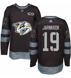 Mens Adidas Nashville Predators 19 Calle Jarnkrok Authentic Black 1917 2017 100th Anniversary NHL Jersey 