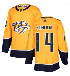 Youth Adidas Nashville Predators 14 Mattias Ekholm Authentic Gold Home NHL Jersey 