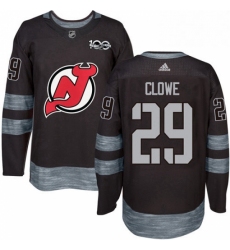 Mens Adidas New Jersey Devils 29 Ryane Clowe Authentic Black 1917 2017 100th Anniversary NHL Jersey 