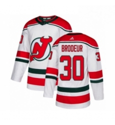 Mens Adidas New Jersey Devils 30 Martin Brodeur Authentic White Alternate NHL Jersey 