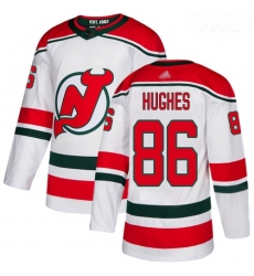 Devils #86 Jack Hughes White Alternate Authentic Stitched Youth Hockey Jersey