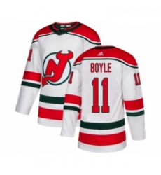 Youth Adidas New Jersey Devils 11 Brian Boyle Authentic White Alternate NHL Jersey 