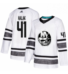 Mens Adidas New York Islanders 41 Jaroslav Halak White 2019 All Star Game Parley Authentic Stitched NHL Jersey 