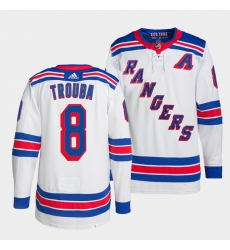 Men Adidas New York Rangers #8 Jacob Trouba White Home Stitched NHL Jersey