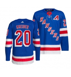 Men New York Rangers 20 Chris Kreider Blue Stitched Jersey