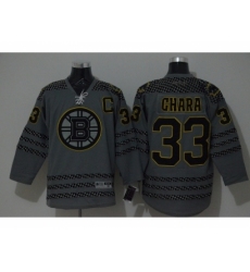 NHL Boston Bruins #33 Zdeno Chara Charcoal Cross Check Fashion jerseys