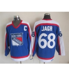 NHL New York Rangers #68 Jaromir Jagr Blue CCM Throwback Jerseys