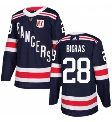 Youth Adidas New York Rangers 28 Chris Bigras Authentic Navy Blue 2018 Winter Classic NHL Jersey 