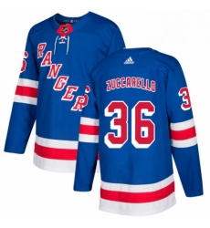 Youth Adidas New York Rangers 36 Mats Zuccarello Premier Royal Blue Home NHL Jersey 