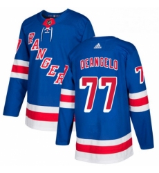 Youth Adidas New York Rangers 77 Anthony DeAngelo Authentic Royal Blue Home NHL Jersey 