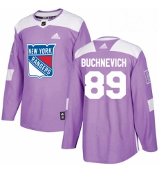 Youth Adidas New York Rangers 89 Pavel Buchnevich Authentic Purple Fights Cancer Practice NHL Jersey 