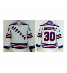 Youth NHL Jerseys New York Rangers #30 Lundqvist white