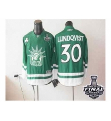 Youth nhl jerseys new york rangers #30 lundqvist green[2014 stanley cup]