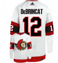 Men Ottawa Senators 12 Alex DeBrincat White Stitched Home Jersey