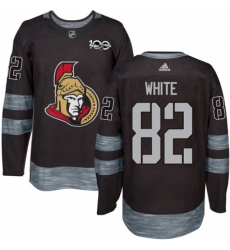 Mens Adidas Ottawa Senators 82 Colin White Authentic Black 1917 2017 100th Anniversary NHL Jersey 