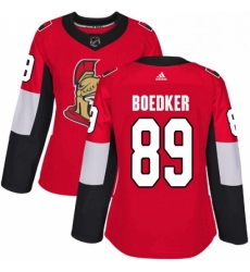 Womens Adidas Ottawa Senators 89 Mikkel Boedker Premier Red Home NHL Jersey 