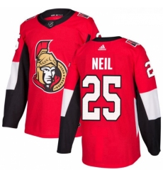 Youth Adidas Ottawa Senators 25 Chris Neil Authentic Red Home NHL Jersey 