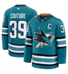 Men San Jose Sharks 39 Logan Couture Teal 2024 25 Home Stitched Hockey Jersey