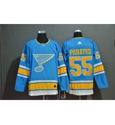 Men St.Louis Blues 55 Colton Parayko Light Blue Adidas Jersey